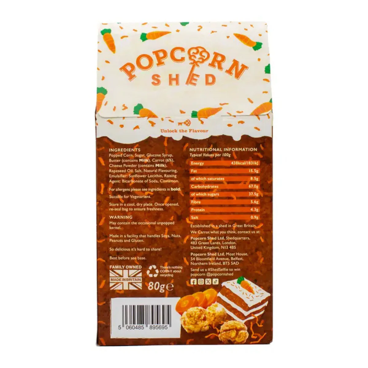 Popcorn Carrot cake (80g) - Image 3
