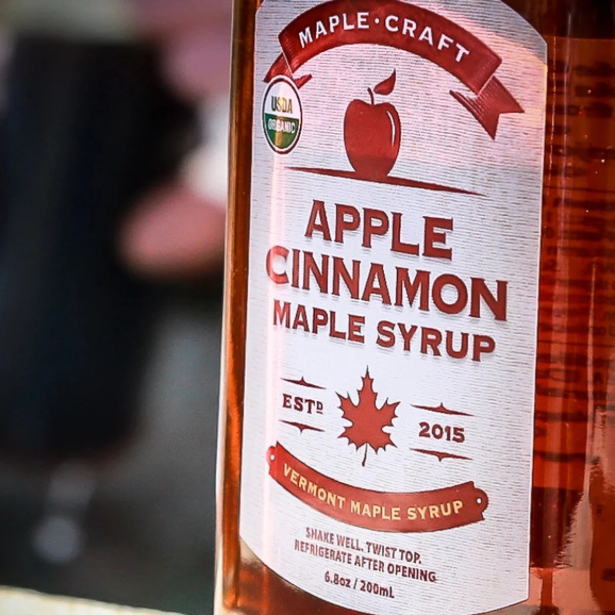 Sirop d'érable artisanal aux pommes et à la cannelle biologique (200 ml) - BIO - Image 3