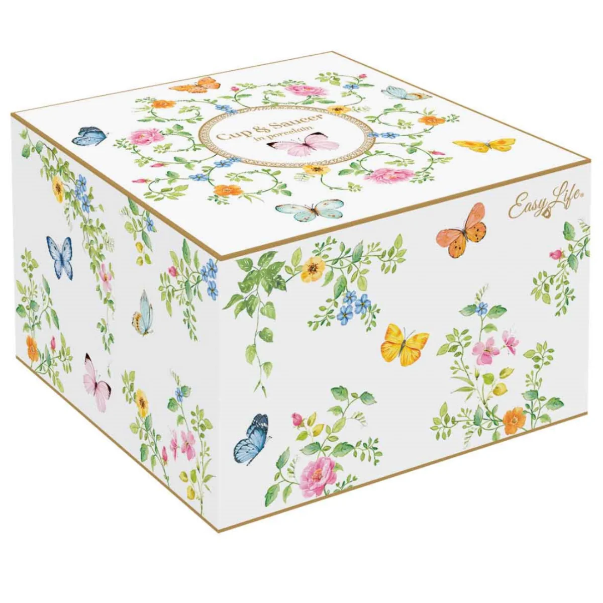 Tasse à thé et soucoupe "Danse des papillons" (240 ml) - Image 3