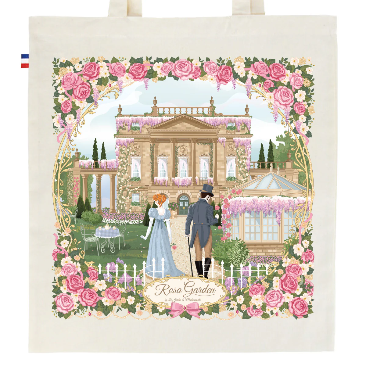 Tote bag "Rosa Garden" - by Mademoiselle - Image 6