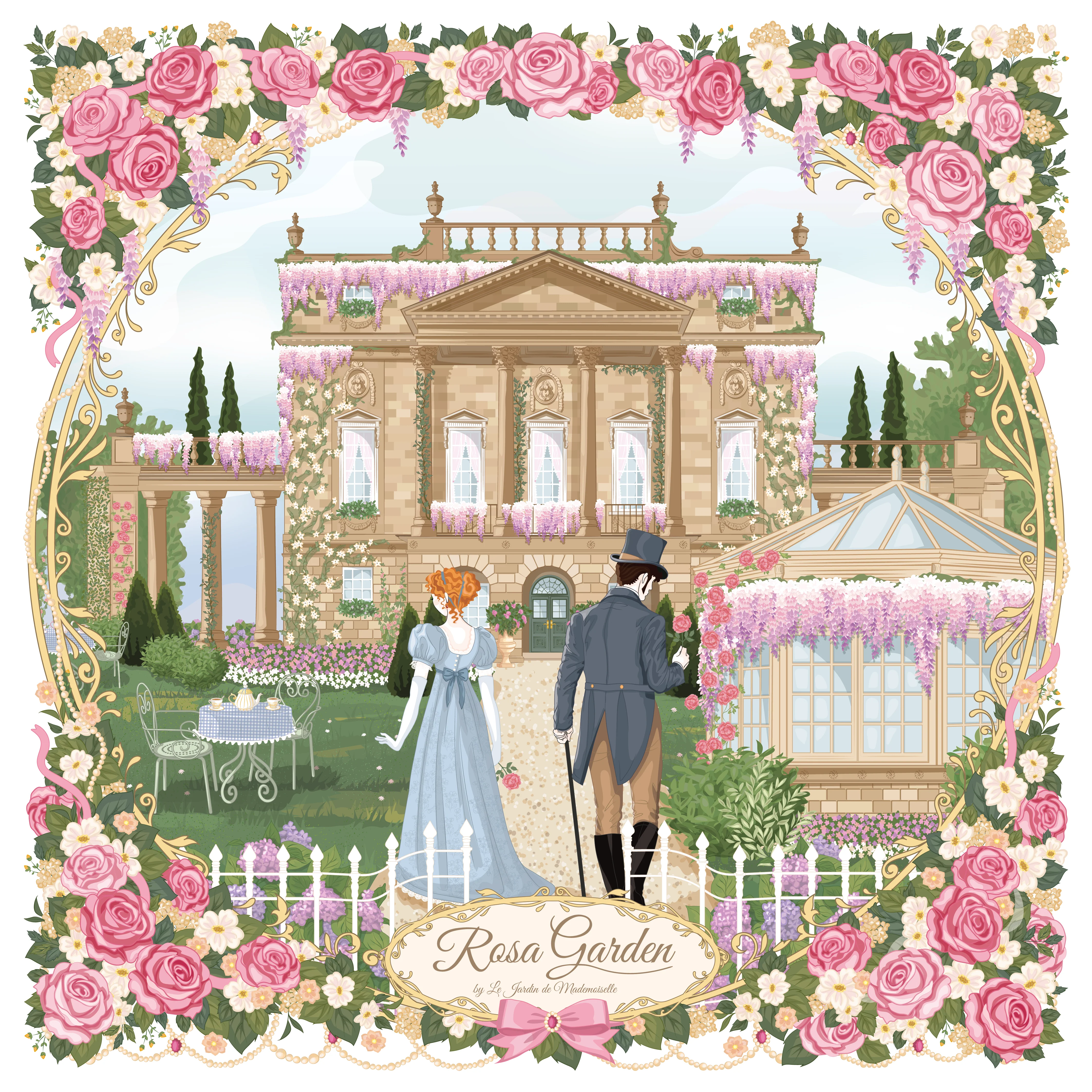 Tote bag "Rosa Garden" - by Mademoiselle - Image 7